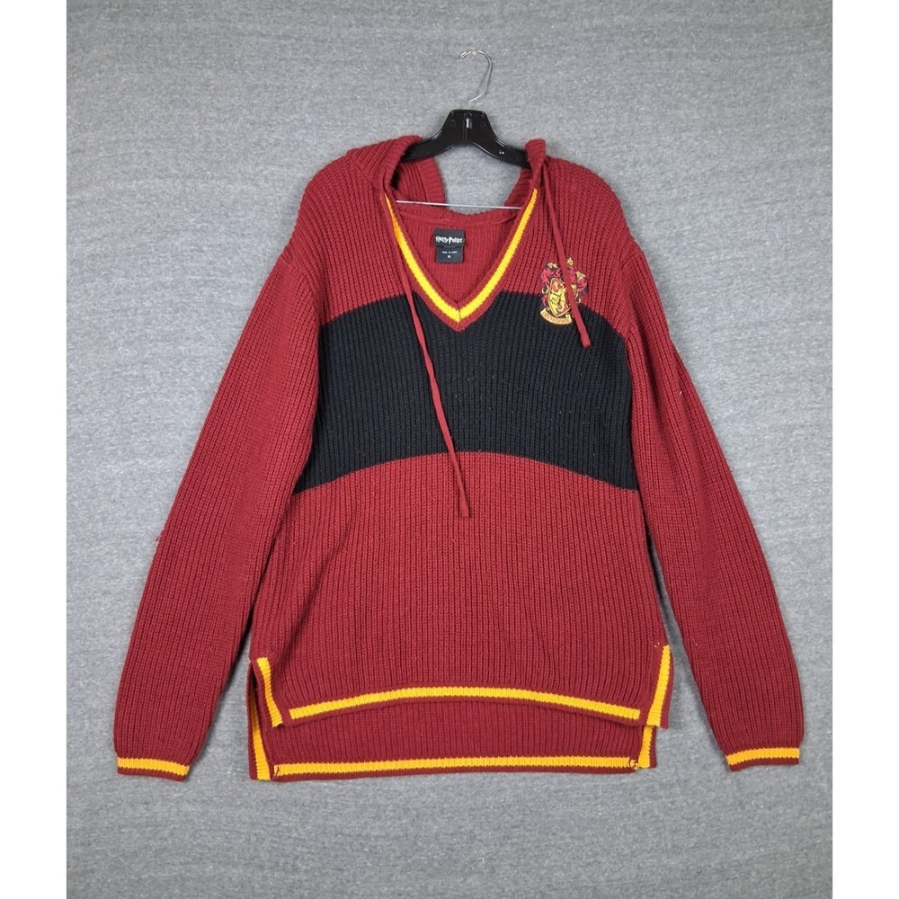 Harry Potter Sweater XL Red Gold Gryffindor King Hoodie Long Academia Preppy